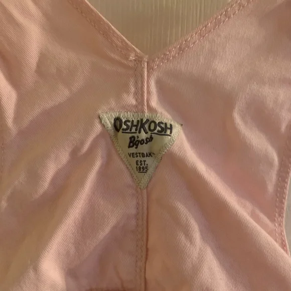 Oshkosh Bgosh Pink Bunny Dress Overalls Toddler Girl 2T - Picture 7 of 11